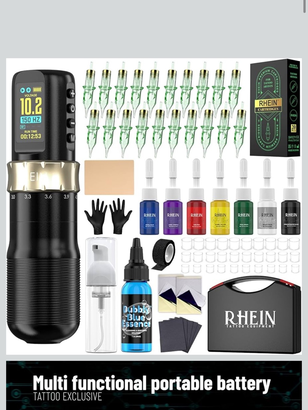 Brand new wireless rotary Tattoo Pen Kit